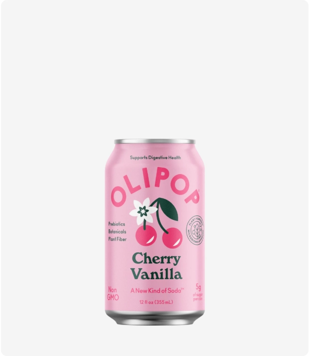 OLIPOP Cherry Vanilla before